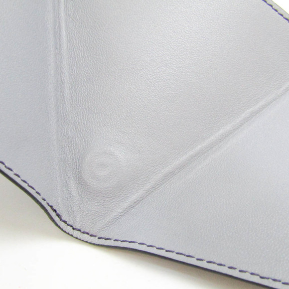 Loewe Triangle Men,Women Leather Coin Purse/coin Case Purple - Picture 5 of 8